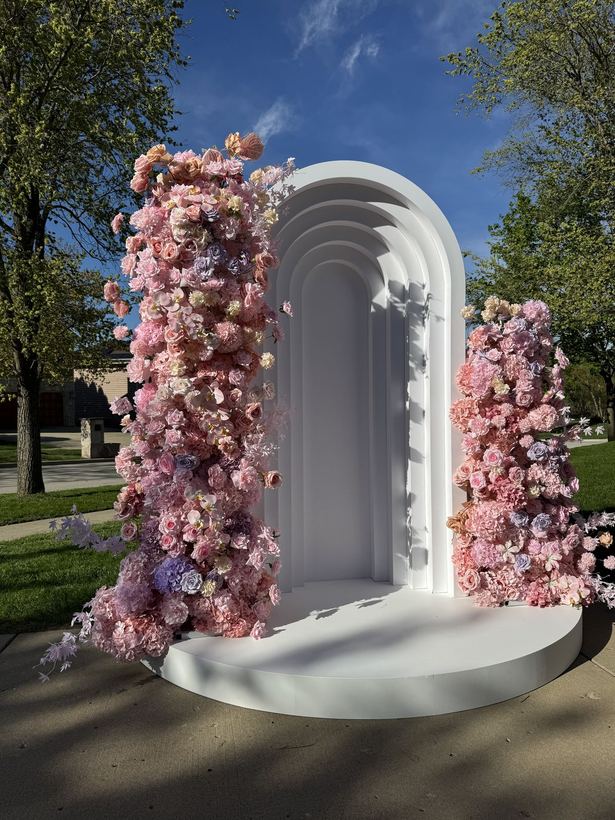 Blush floral columns
